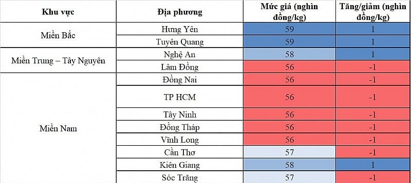 Giá heo hơi hôm nay ngày 5/9/2023: Tăng/giảm 1.000 đồng/kg