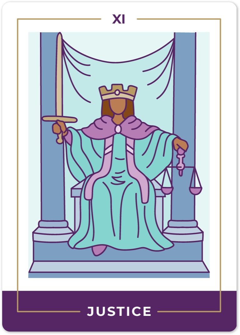 Justice Tarot Card Meanings | Biddy Tarot