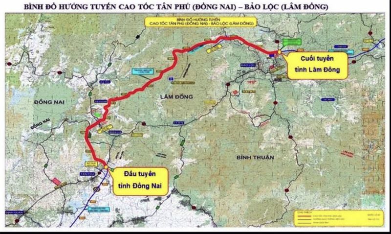 Overall map of the route of Ho Chi Minh City Ring Road 4.