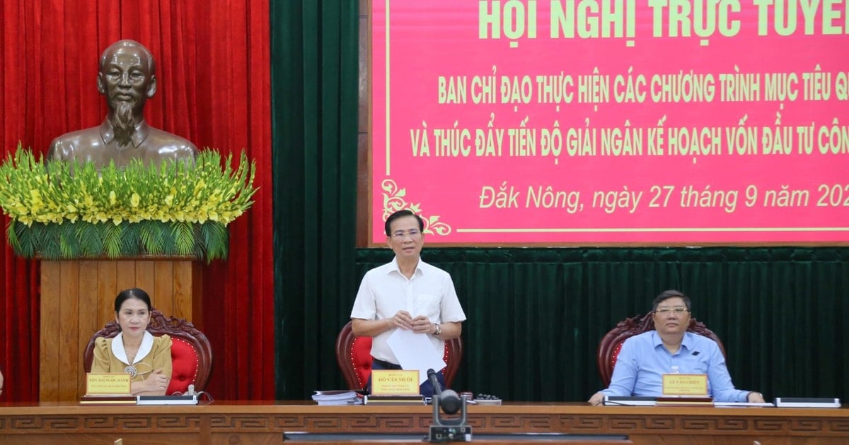 Chairman of Dak Nong Provincial People's Committee requested clarification on slow disbursement project