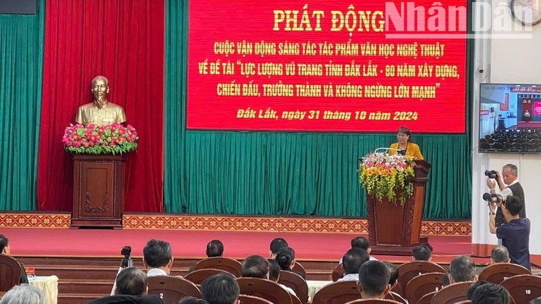 Phát động Cuộc vận động sáng tác tác phẩm văn học nghệ thuật về đề tài lực lượng vũ trang tỉnh Đắk Lắk ảnh 3