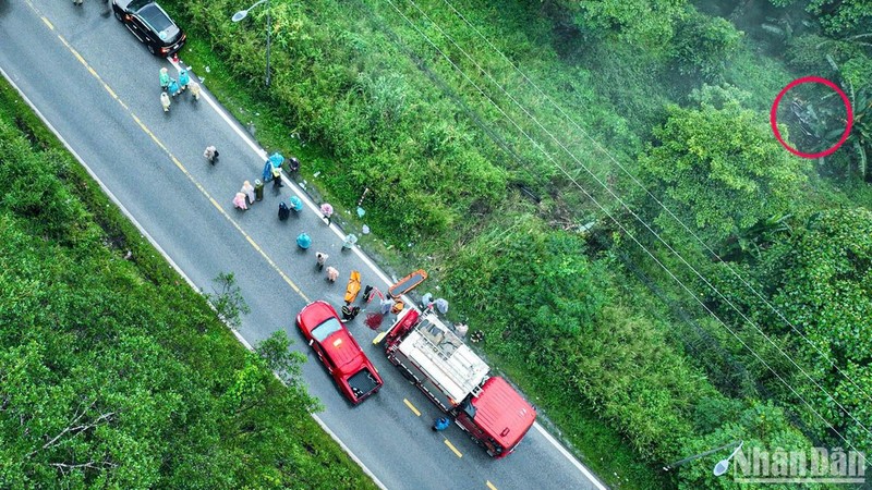 Khu vực xảy ra vụ việc trên đèo Bảo Lộc, tỉnh Lâm Đồng.