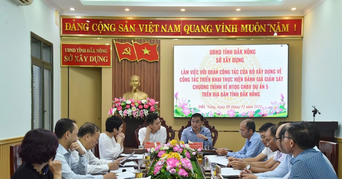 Đoàn công tác Bộ Xây dựng làm việc tại tỉnh Đắk Nông