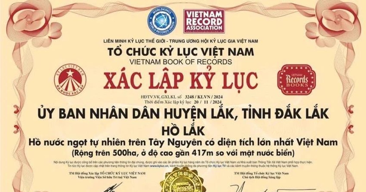 Thu hồi kỷ lục hồ Lắk ở Đắk Lắk là hồ nước ngọt lớn nhất Việt Nam