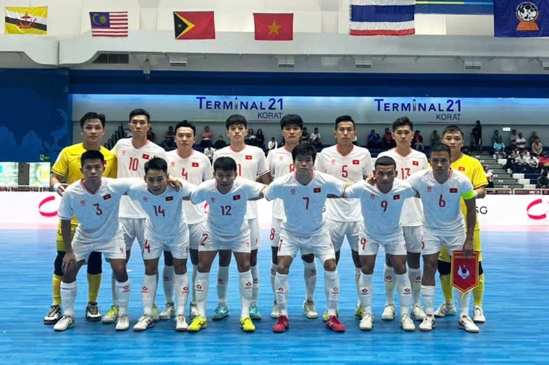 Vietnamese futsal players participating in the tournament. (Photo: VFF)