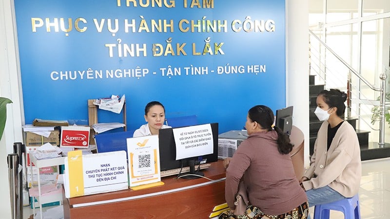 Trung tâm phục vụ hành chính công tỉnh Đắk Lắk.