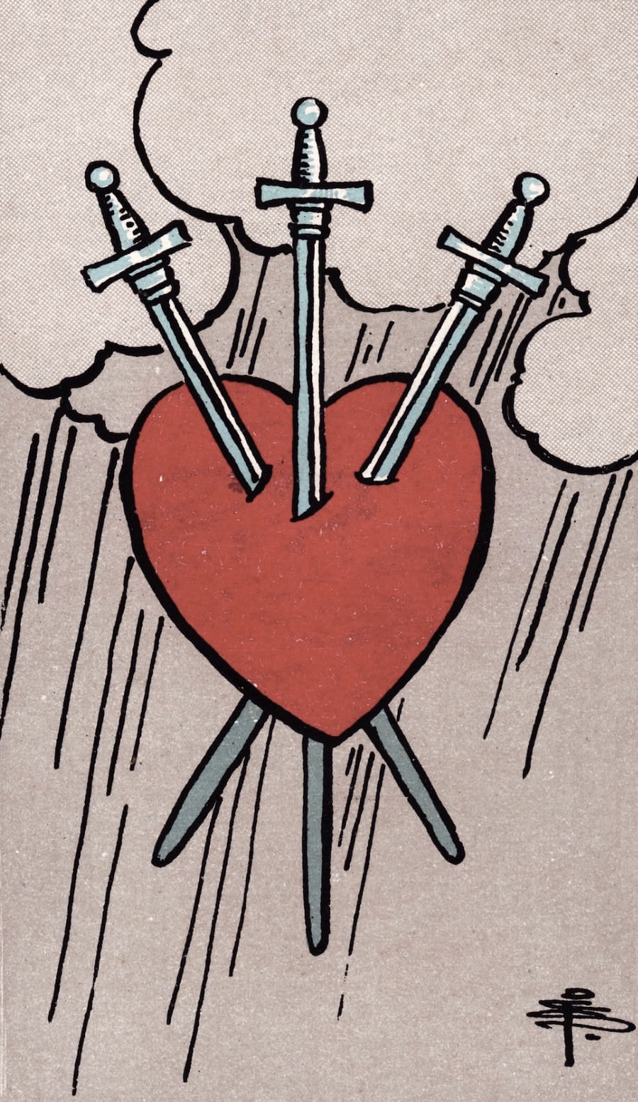 Incandescent Tarot - Three of Swords Tarot Card Meaning