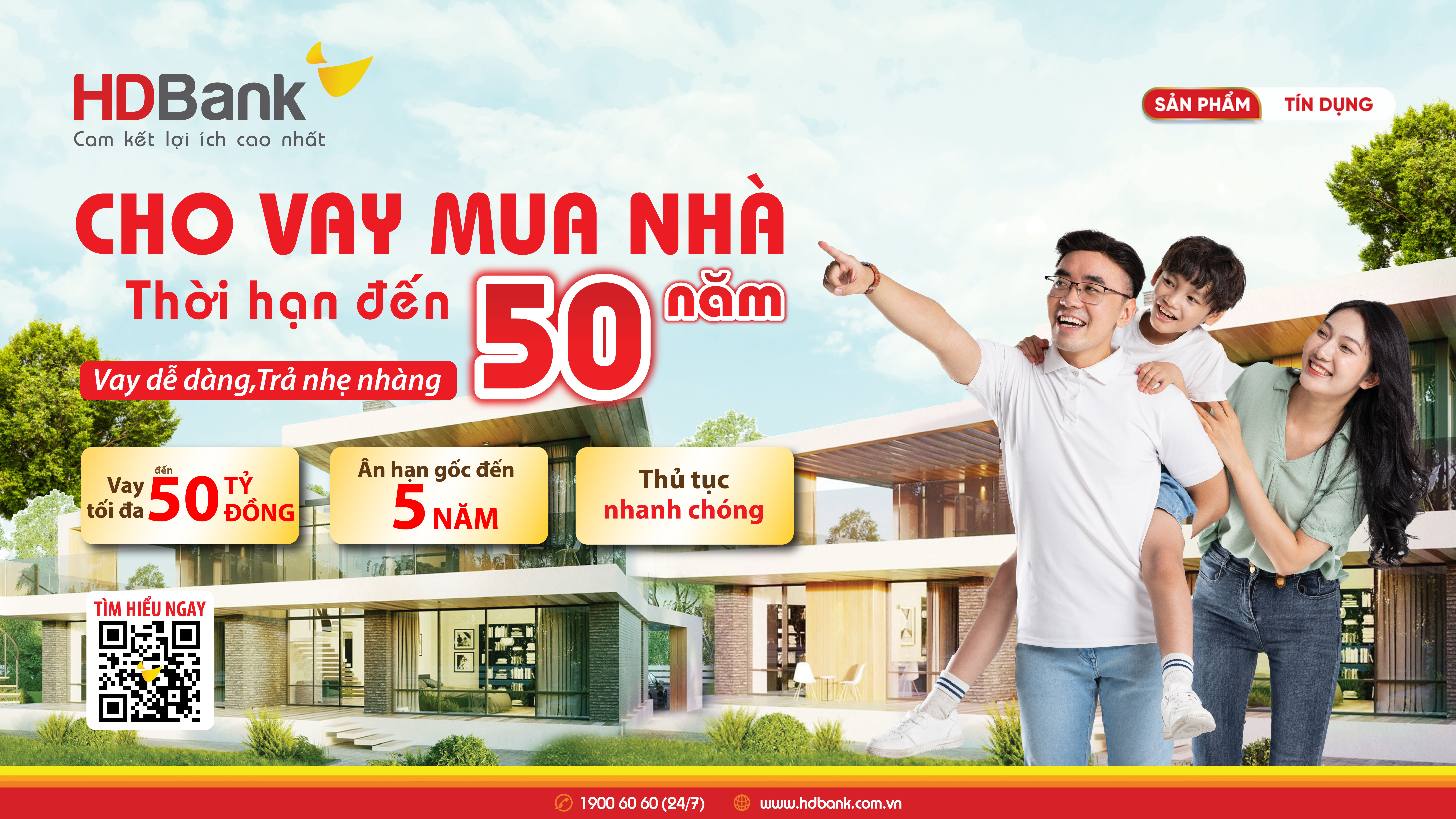 Đồng hành cùng khách hàng trẻ HDBank triển khai gói cho vay mua nhà đến 50 năm lãi suất chỉ từ 45