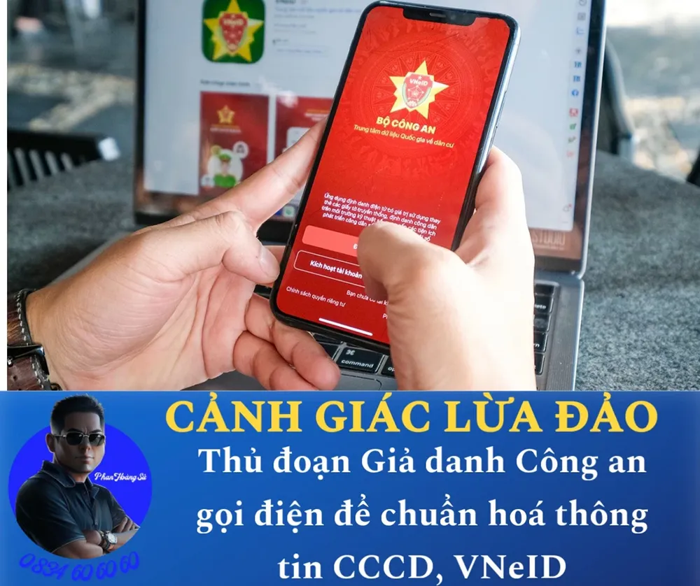 Cảnh báo từ cơ quan công an. Ảnh: CTV