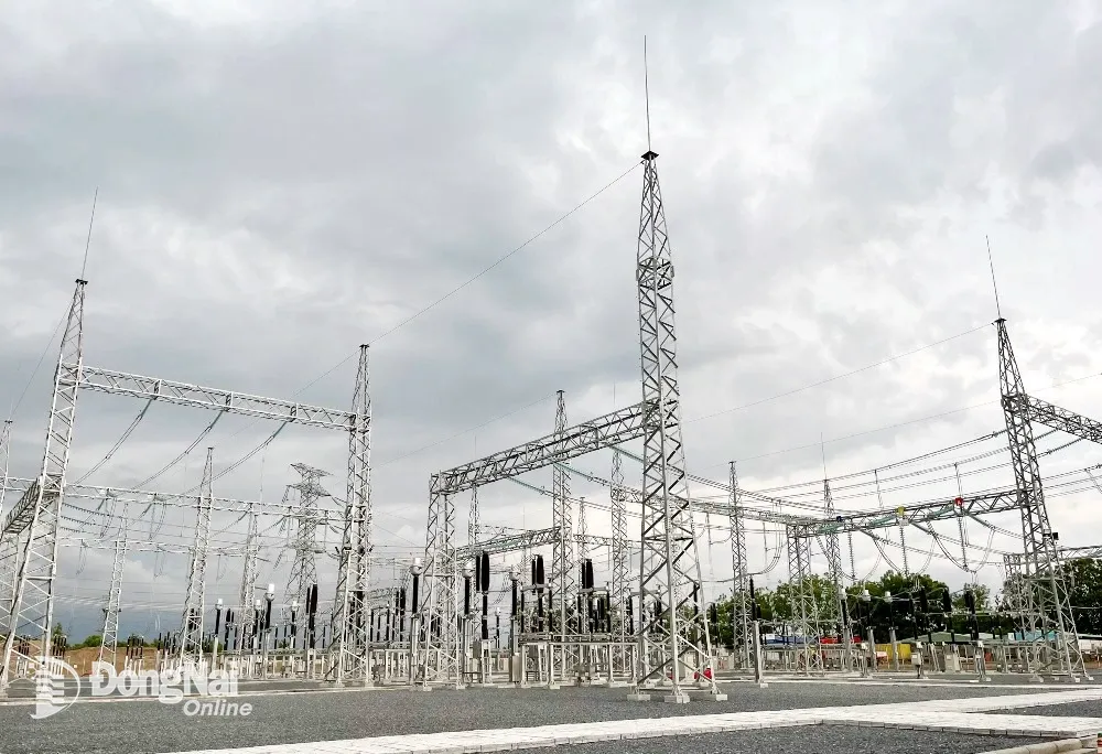 Trạm phân phối 220kV (theo phương án tạm) cho Dự án Nhà máy điện Nhơn Trạch 3 và Nhơn Trạch 4. Ảnh Ban Quản lý dự án điện