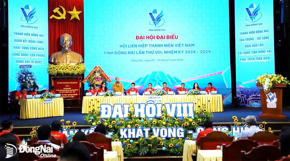 Phiên họp thứ 2 Đại hội đại biểu Hội Liên hiệp thanh niên tỉnh Đồng Nai lần thứ VIII, nhiệm kỳ 2024-2029. Ảnh: My Ny