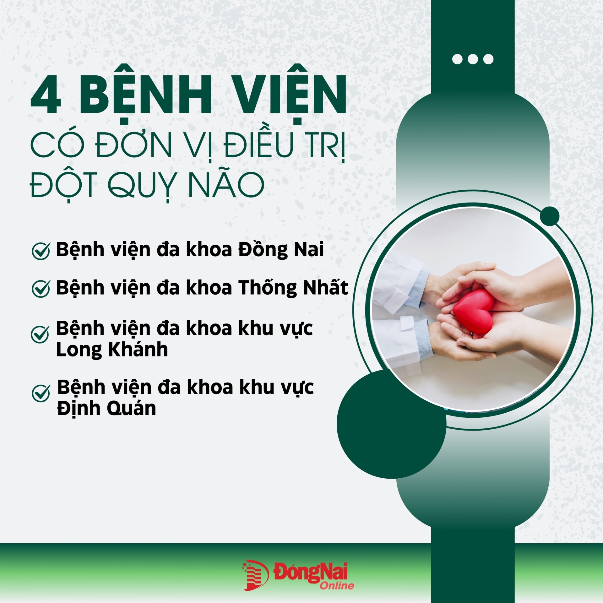 4 bệnh viện có đơn vị điều trị đột quỵ não. Đồ họa: Minh Hạnh