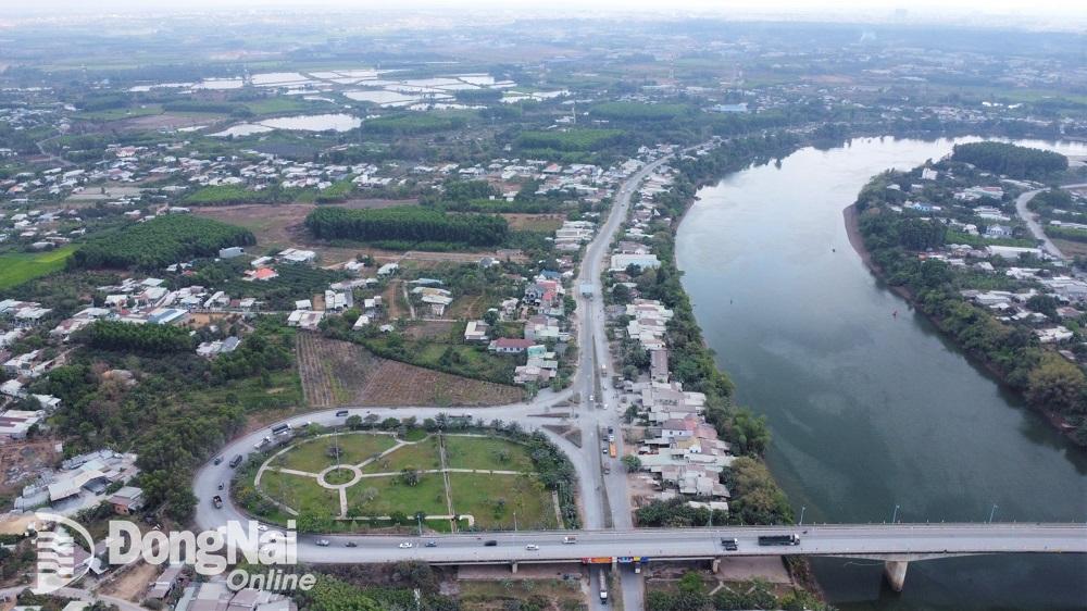 Đường Vành đai 4 - Thành phố Hồ Chí Minh đoạn qua địa bàn tỉnh có điểm cuối tuyến tại cầu Thủ Biên, huyện Vĩnh Cửu. Ảnh: tư liệu