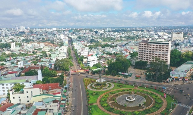 Một góc thành phố Pleiku nhìn từ trên cao