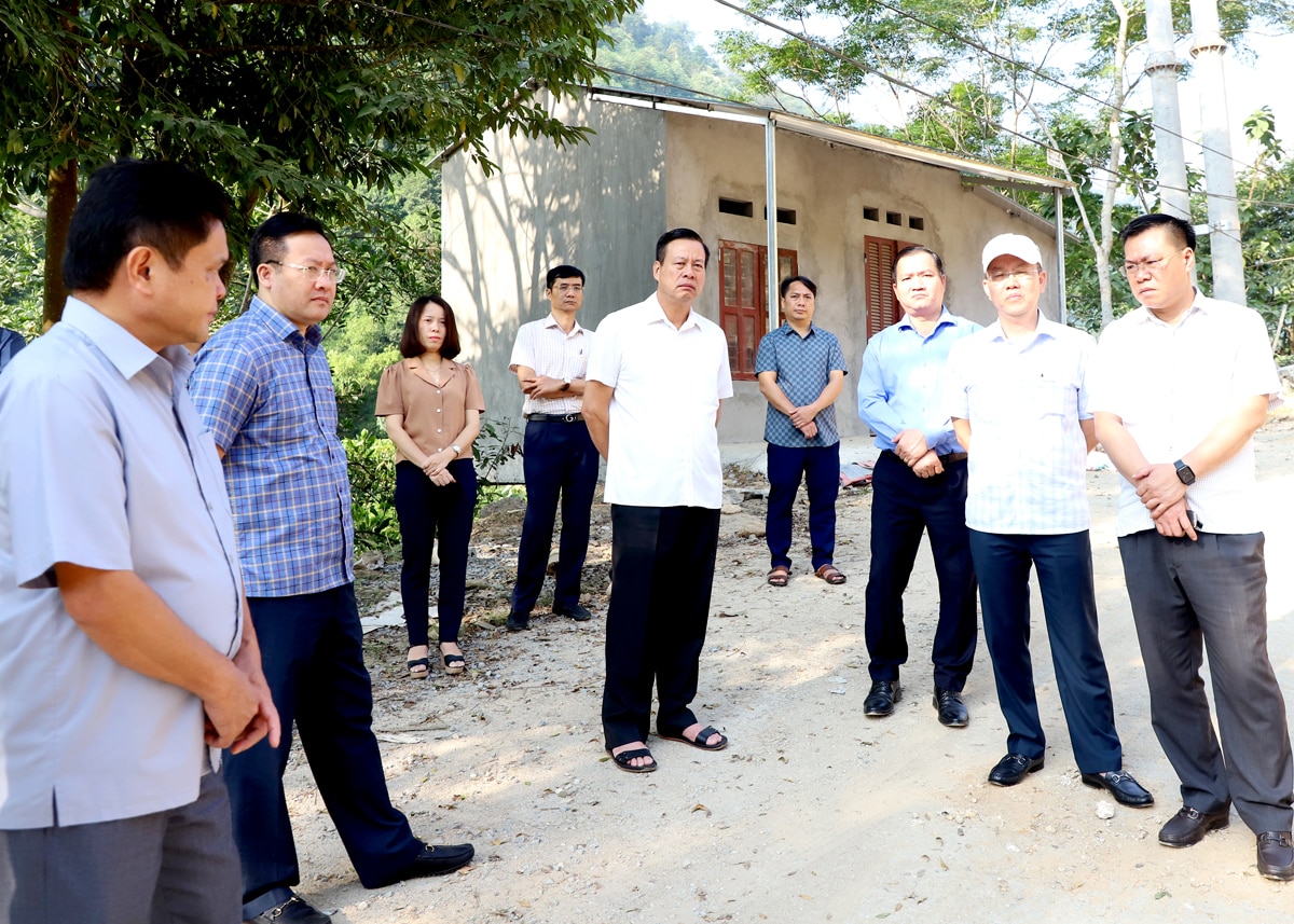 Chủ tịch UBND tỉnh Nguyễn Văn Sơn kiểm tra tiến độ thi công dự án ĐT.177.
