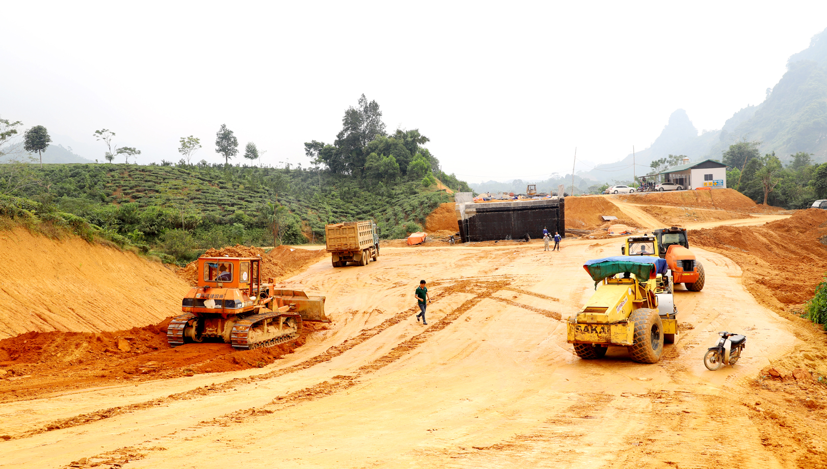 Dự án cao tốc Tuyên Quang - Hà Giang đang được đẩy nhanh tiến độ.
