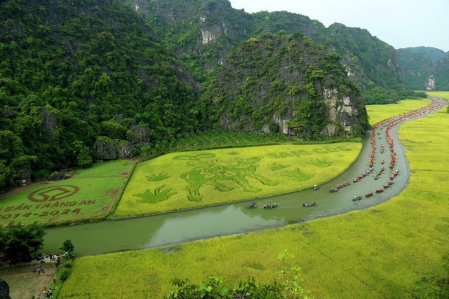 Vạn người tới Ninh Bình ngắm bức tranh 