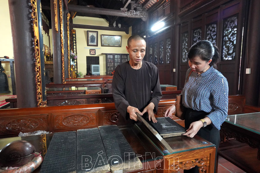 Bloques de madera de la pagoda Te Xuyen