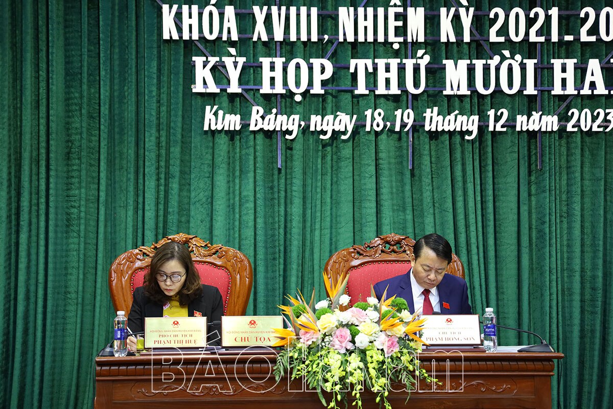 HĐND huyện Kim Bảng khai mạc Kỳ họp thường lệ cuối năm 2023