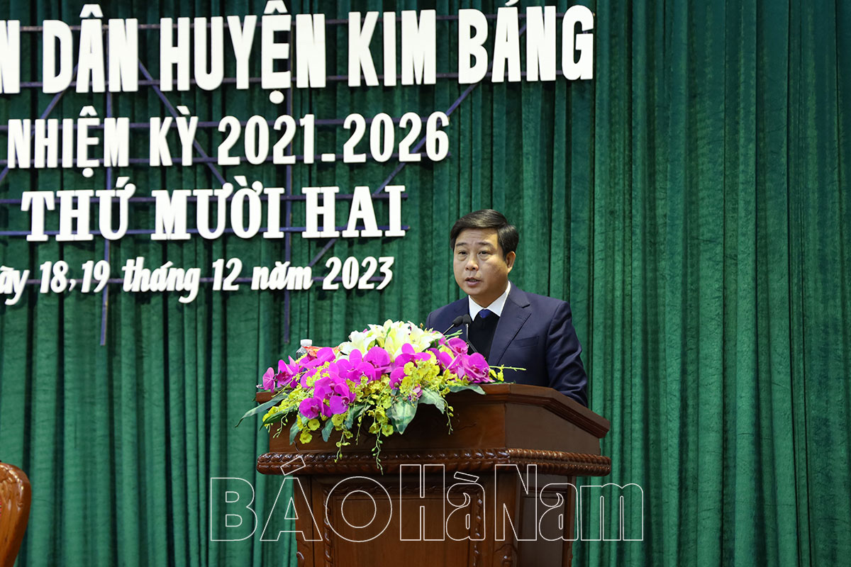 HĐND huyện Kim Bảng khai mạc Kỳ họp thường lệ cuối năm 2023