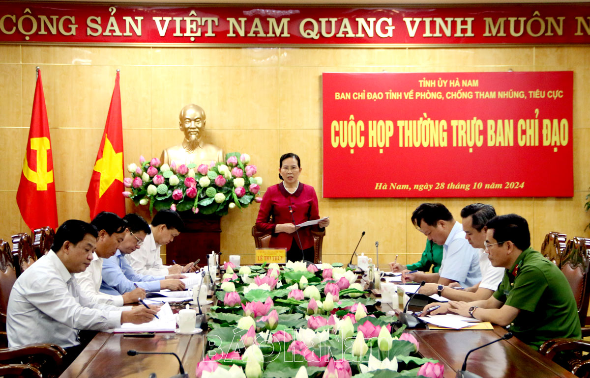 Thường trực Ban Chỉ đạo tỉnh về phòng chống tham nhũng tiêu cực triển khai nhiệm vụ thời gian tới