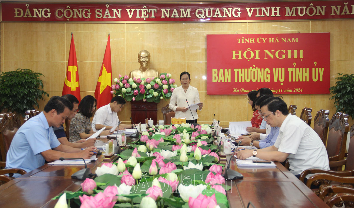 Ban Thường vụ Tỉnh ủy cho ý kiến chủ trương một số nội dung thuộc thẩm quyền