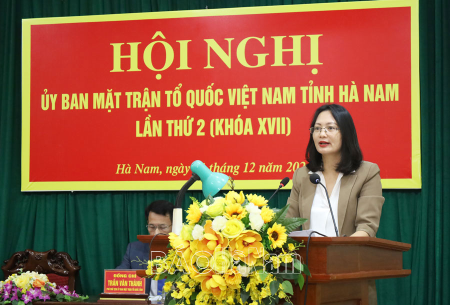 Hội nghị Ủy ban Mặt trận Tổ quốc Việt Nam tỉnh Hà Nam lần thứ 2 khóa XVII