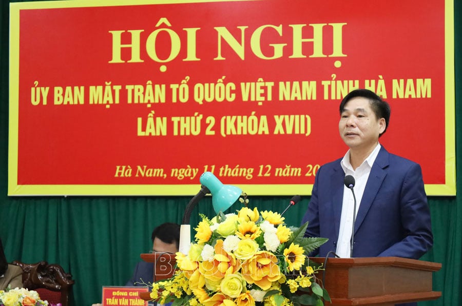 Hội nghị Ủy ban Mặt trận Tổ quốc Việt Nam tỉnh Hà Nam lần thứ 2 khóa XVII