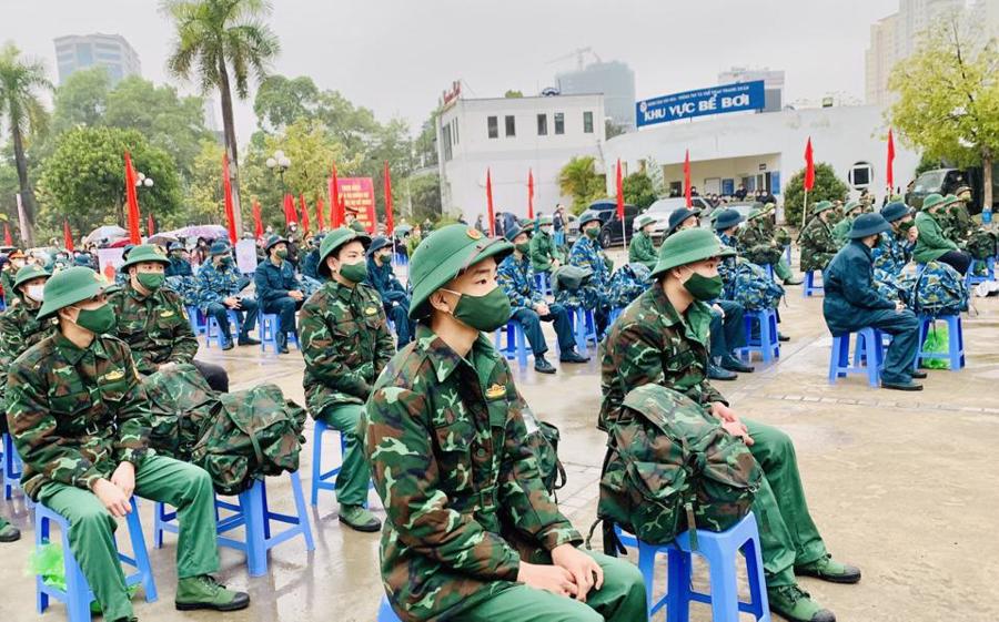 Thanh niên quận Thanh Xuân tham gia nghĩa vụ quân sự