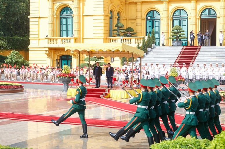 Thủ tướng Phạm Minh Chính chủ trì Lễ đón chính thức Thủ tướng Trung Quốc Lý Cường- Ảnh 8.