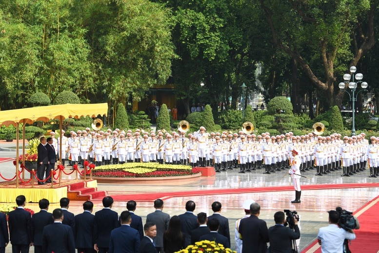 Thủ tướng Phạm Minh Chính chủ trì Lễ đón chính thức Thủ tướng Trung Quốc Lý Cường- Ảnh 6.