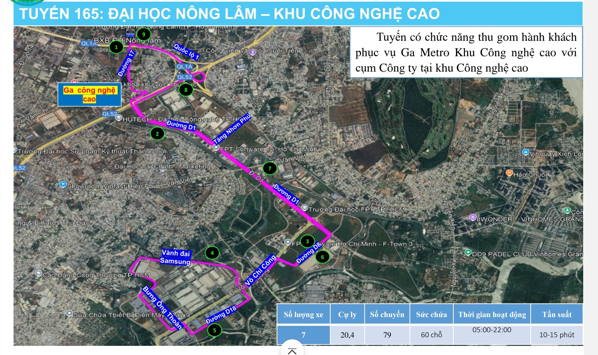 Chi tiết lộ trình 17 tuyến xe buýt điện kết nối metro số 1- Ảnh 14.