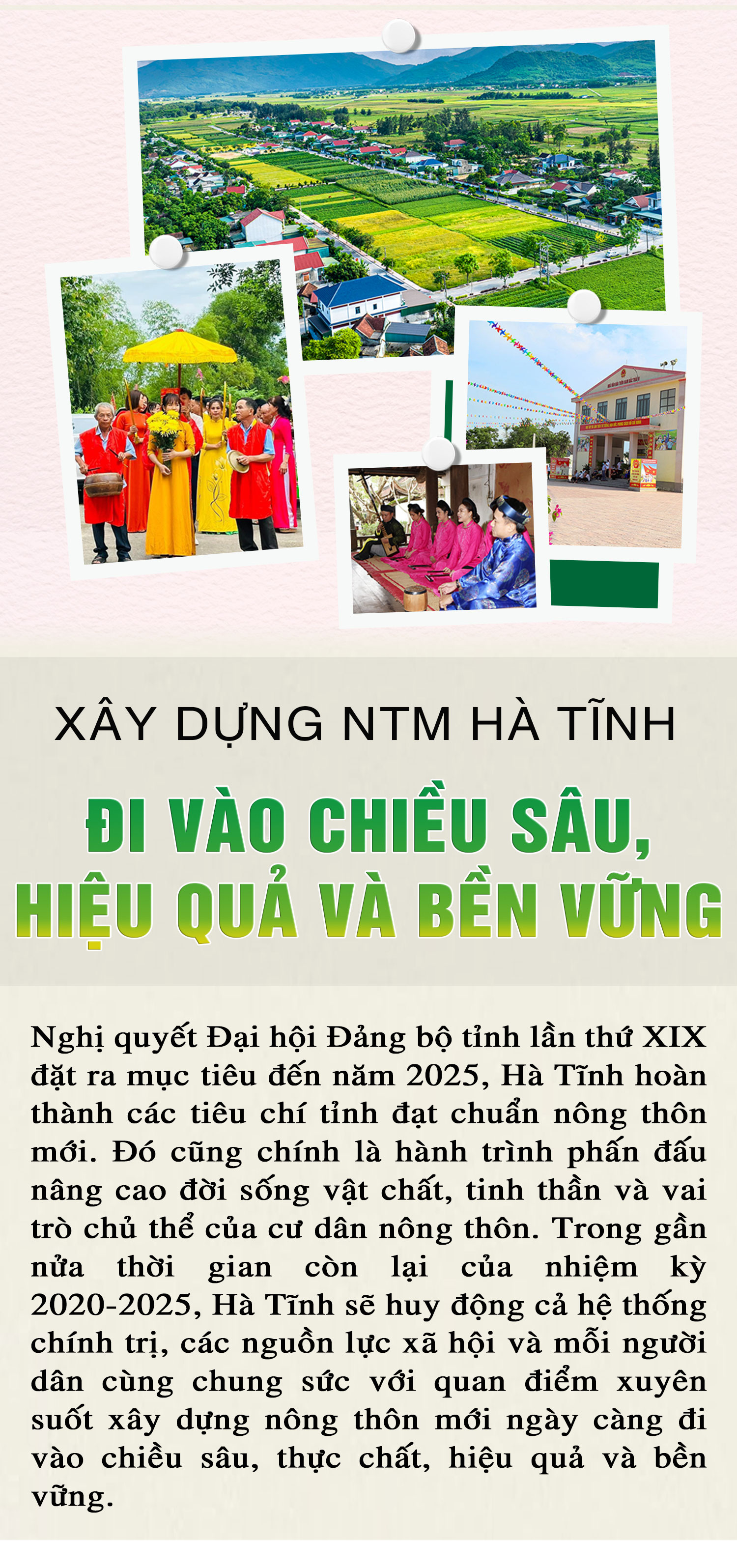 Xây dựng NTM ở Hà Tĩnh: Đi vào chiều sâu, hiệu quả và bền vững (Bài 3): Kiên trì mục tiêu nông thôn hiện đại, bình yên, giàu bản sắc