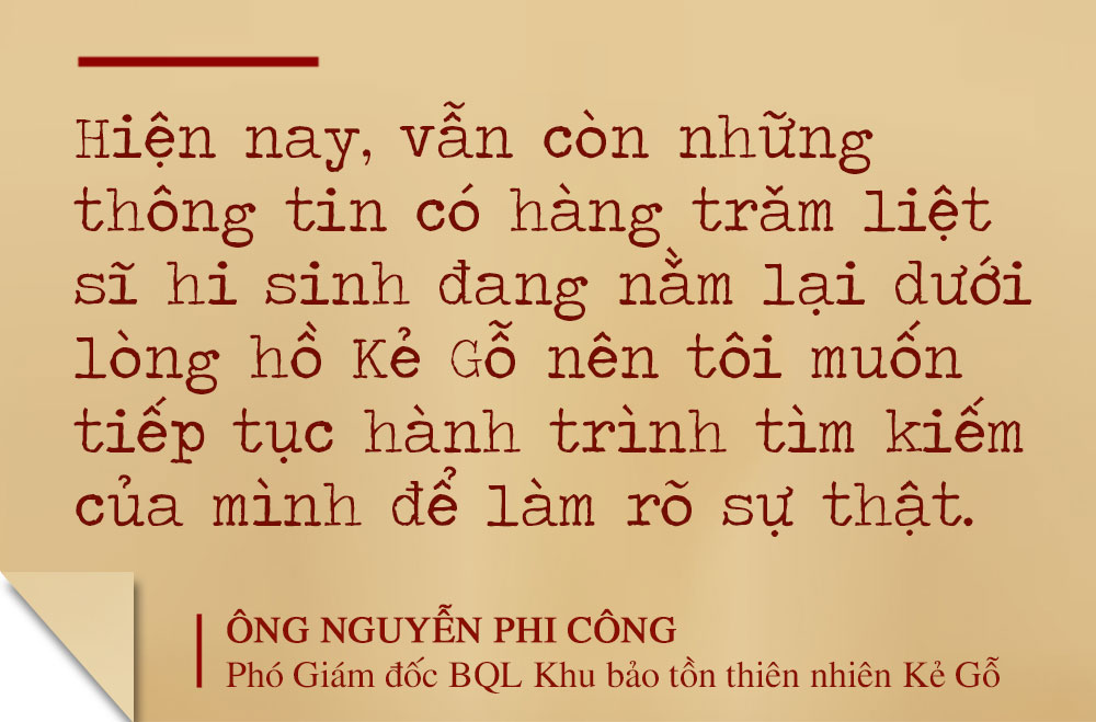 Những người đi tìm lịch sử dưới lòng hồ Kẻ Gỗ