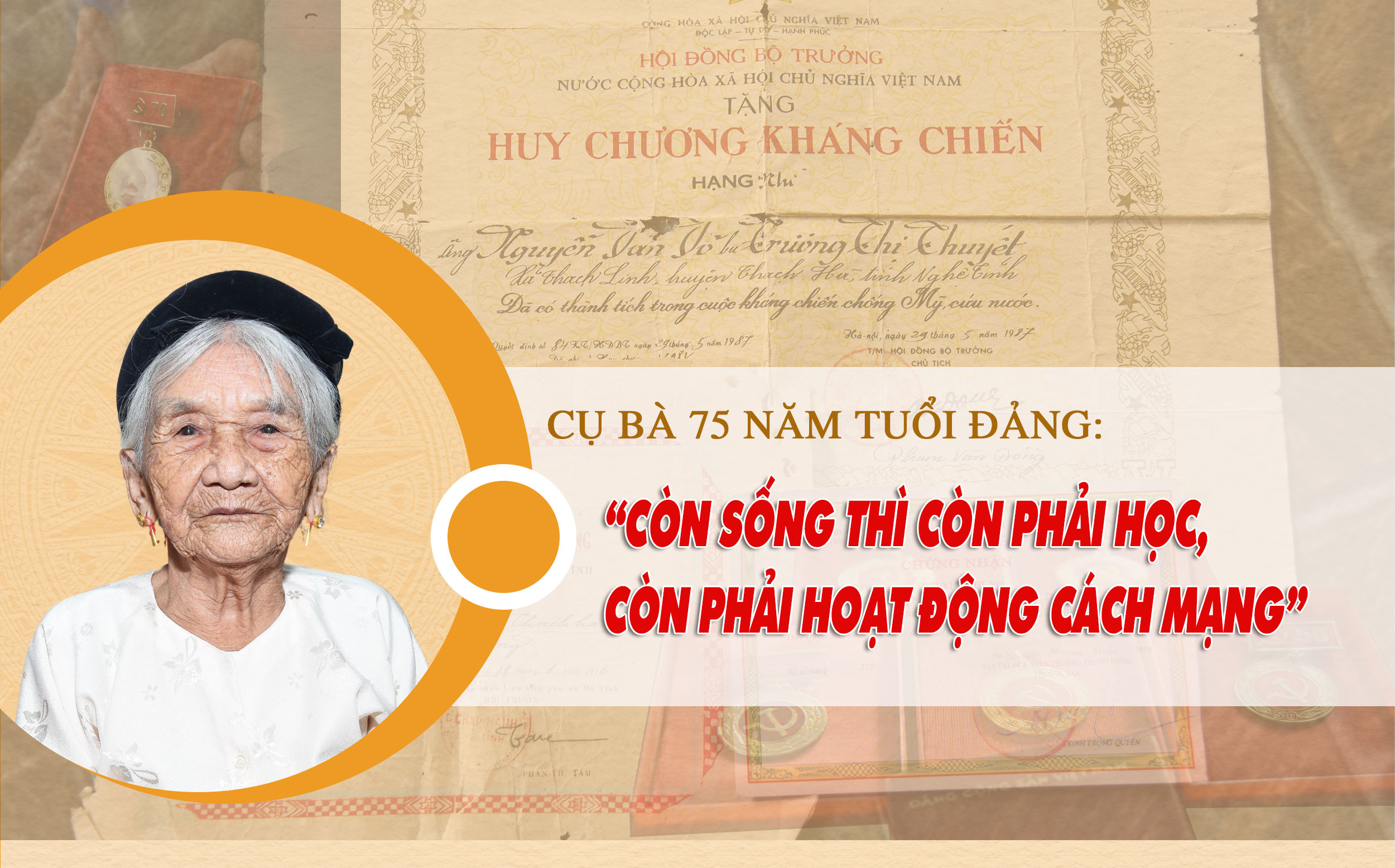 Cụ bà 75 năm tuổi Đảng: “Còn sống thì còn phải học, còn phải hoạt động cách mạng”