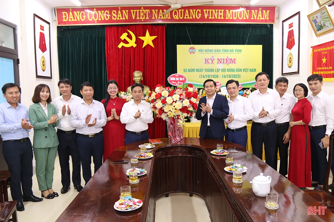 Lãnh đạo Hà Tĩnh chúc mừng ngày truyền thống các ban xây dựng Đảng, Văn phòng cấp ủy và hội nông dân