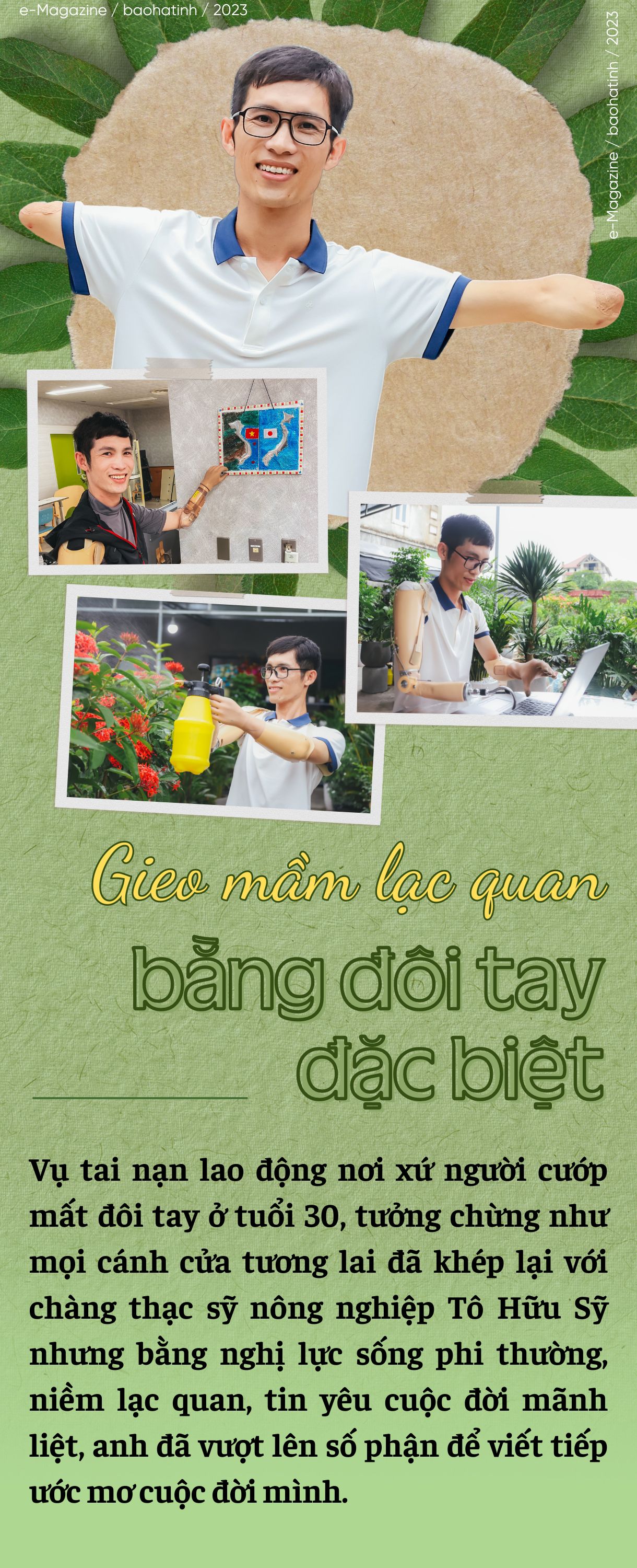 Gieo mầm lạc quan bằng đôi tay đặc biệt