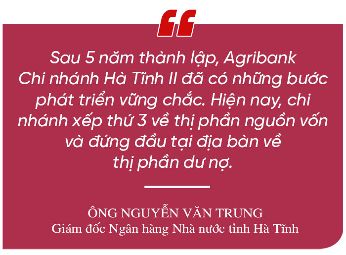 Agribank Chi nhánh Hà Tĩnh II: Khẳng định thương hiệu ngân hàng thương mại hàng đầu