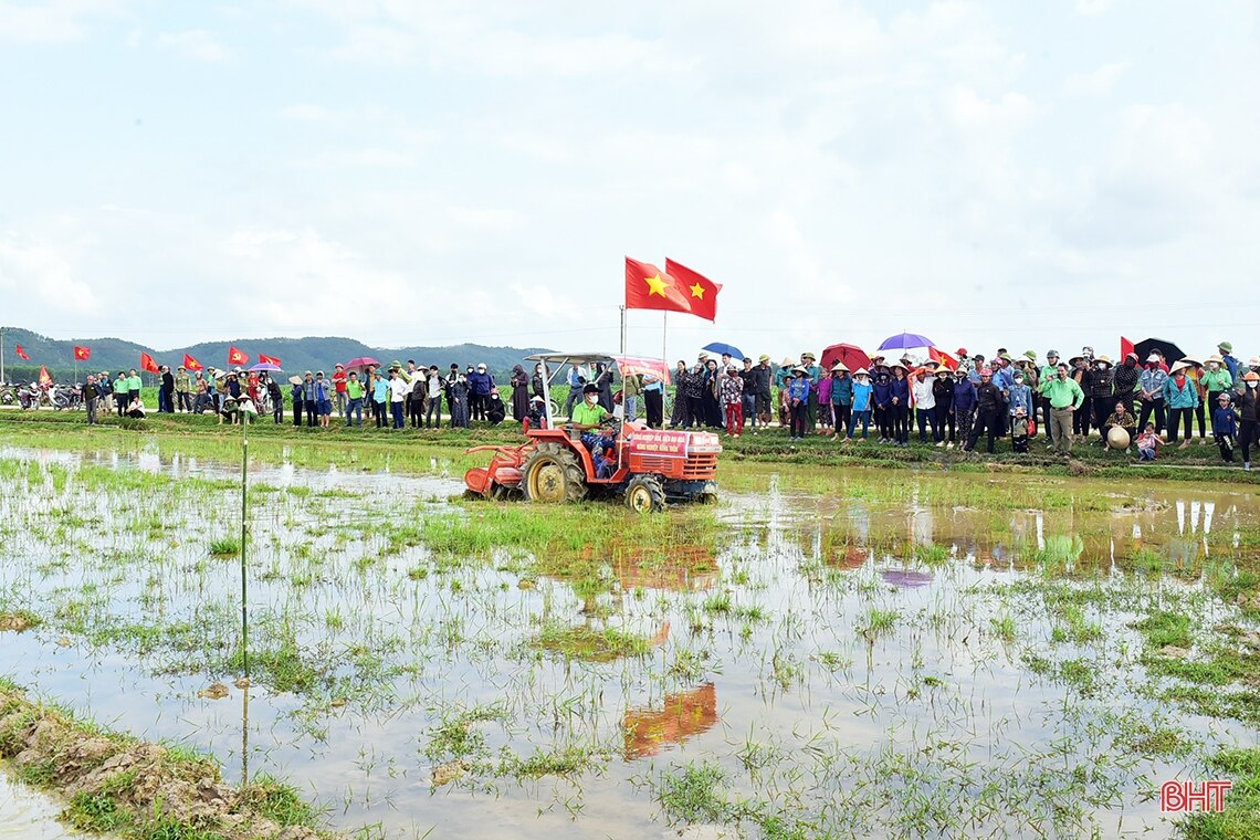 Xem nông dân Hương Khê tranh tài cày ruộng