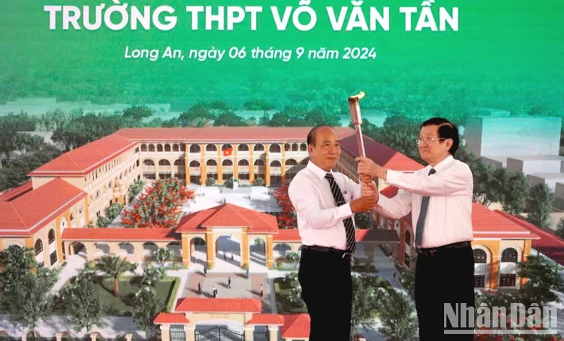 Long An khánh thành ngôi trường mang tên Võ Văn Tần ảnh 1