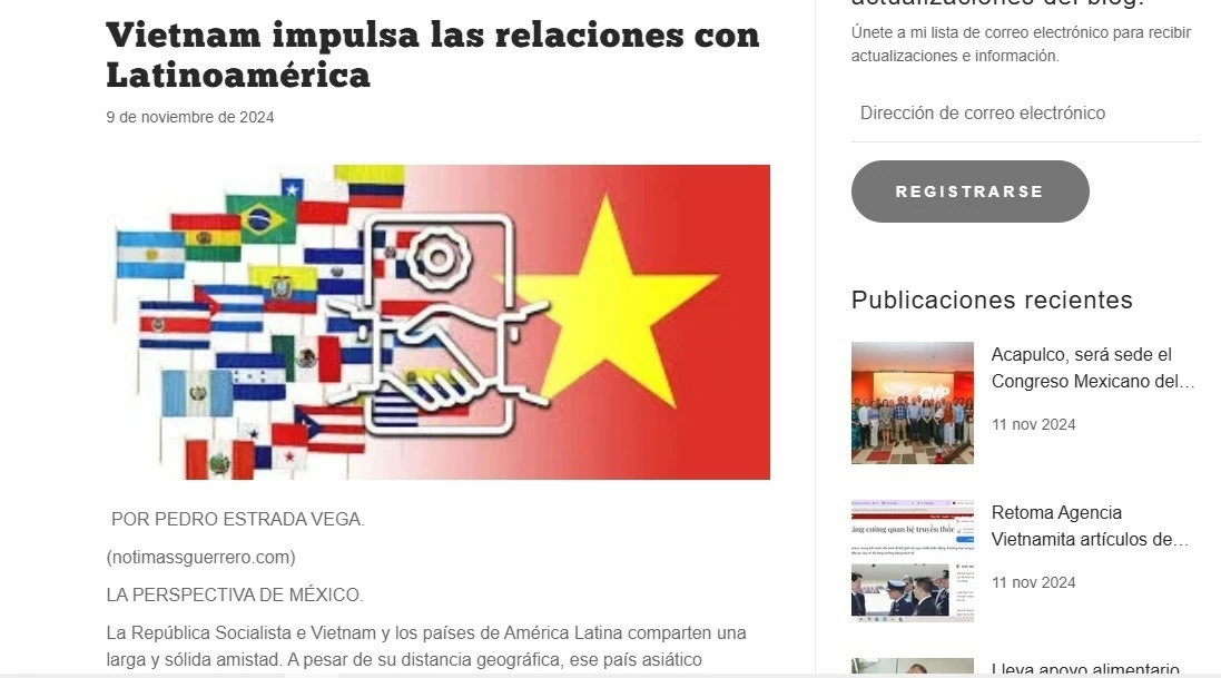 Báo Mexico đề cao mối quan hệ truyền thống của Việt Nam với các nước Mỹ Latinh