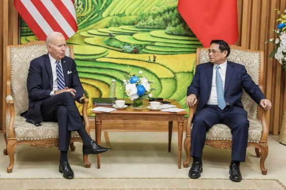 Thủ tướng Phạm Minh Chính tiếp Tổng thống Joe Biden, ngày 11-9. Ảnh: VIẾT CHUNG ảnh 2