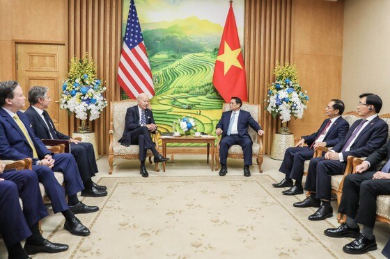 Thủ tướng Phạm Minh Chính tiếp Tổng thống Joe Biden, ngày 11-9. Ảnh: VIẾT CHUNG ảnh 1