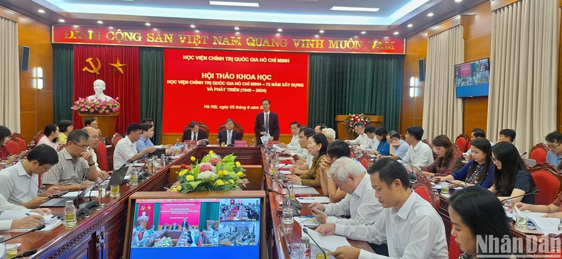 Hội thảo khoa học “Học viện Chính trị quốc gia Hồ Chí Minh - 75 năm xây dựng và phát triển” ảnh 1