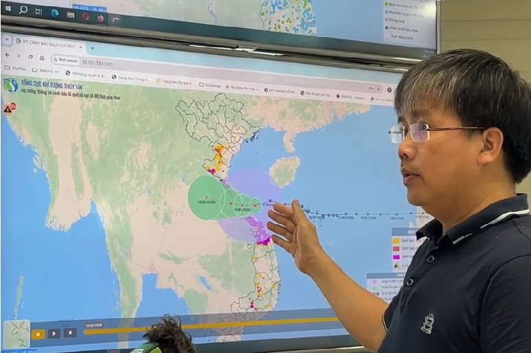 暴風雨第4号がクアンビン・クアンチ省に上陸、4省で大雨