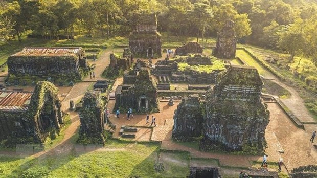 Khu đền tháp Mỹ Sơn được UNESCO công nhận là Di sản văn hóa thế giới. (Ảnh: TTXVN)