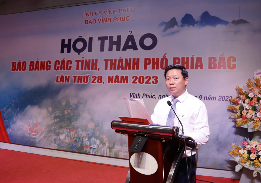 Phó Trưởng ban Tuyên giáo Trung ương Trần Thanh Lâm phát biểu chỉ đạo tại hội thảo