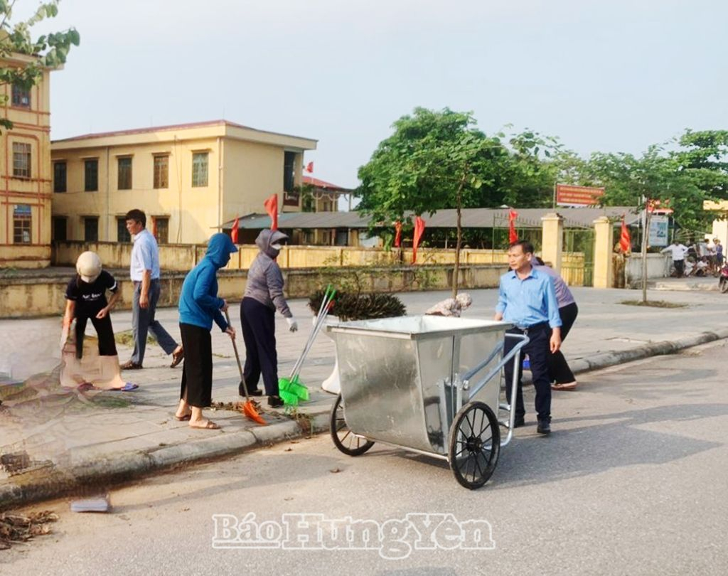  Xã Tân Hưng thực hiện chương trình “Chiều thứ sáu vì môi trường thành phố Hưng Yên xanh – sạch – đẹp”