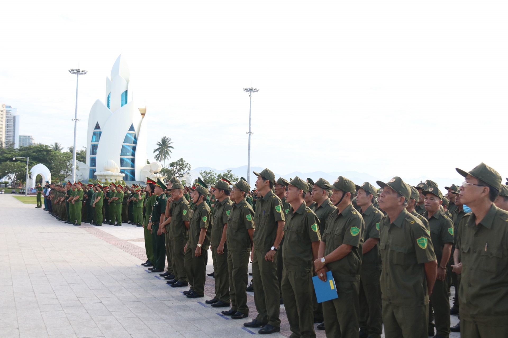 Lực lượng tham gia bảo vệ an ninh, trật tự ở cơ sở tham dự buổi tổng duyệt