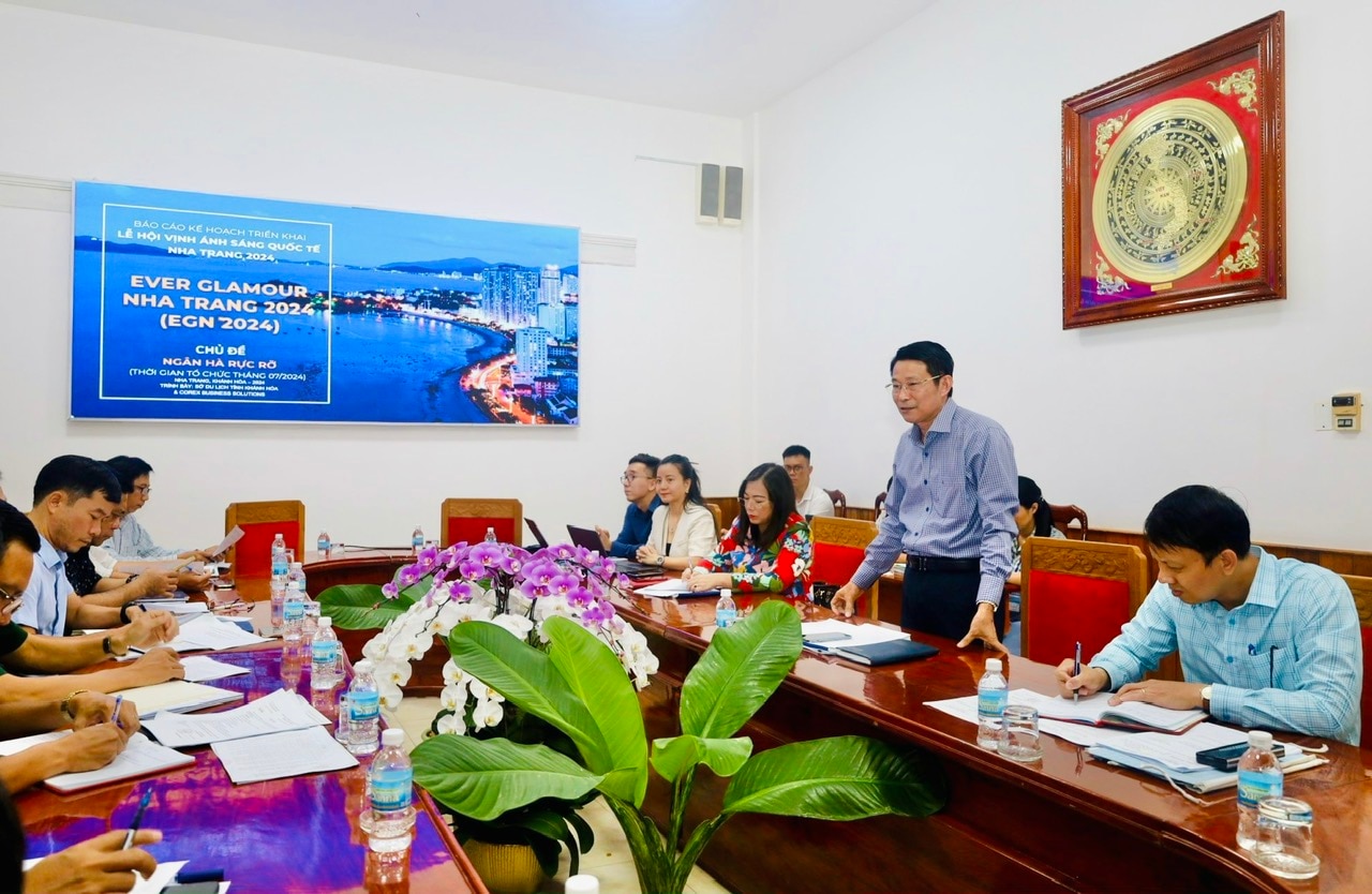 Phó Chủ tichh UBND tỉnh Đinh Văn Thiệu phát biểu kết luận cuộc họp